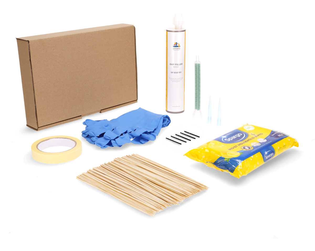 GAP FILLER MINI KIT - ZESTAW DO WYPEŁNIANIA PUSTYCH PRZESTRZENI POD PŁYTKAMI